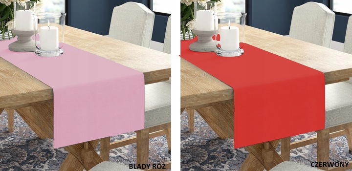 BIEŻNIK OBRUS GŁADKI MATOWY 40x220 KOLORY