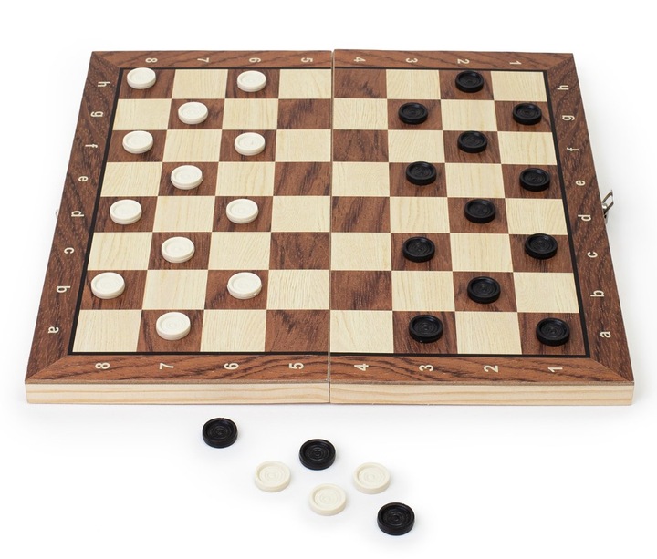 SZACHY DREWNIANE DUŻE WARCABY DLA DZIECI TRYKTRAK GRY LOGICZNE PLANSZOWE