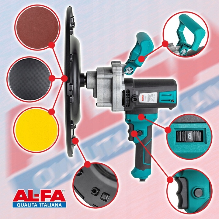 ZACIERACZKA do tynków gładzi STYROPIANU szlifierka REGULACJA MOCNA ZESTAW