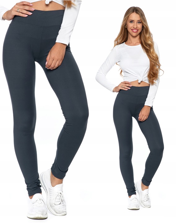 Legginsy Wysoki Stan Kryjące Getry Klasyczne Miękkie Miękkie MORAJ L/XL