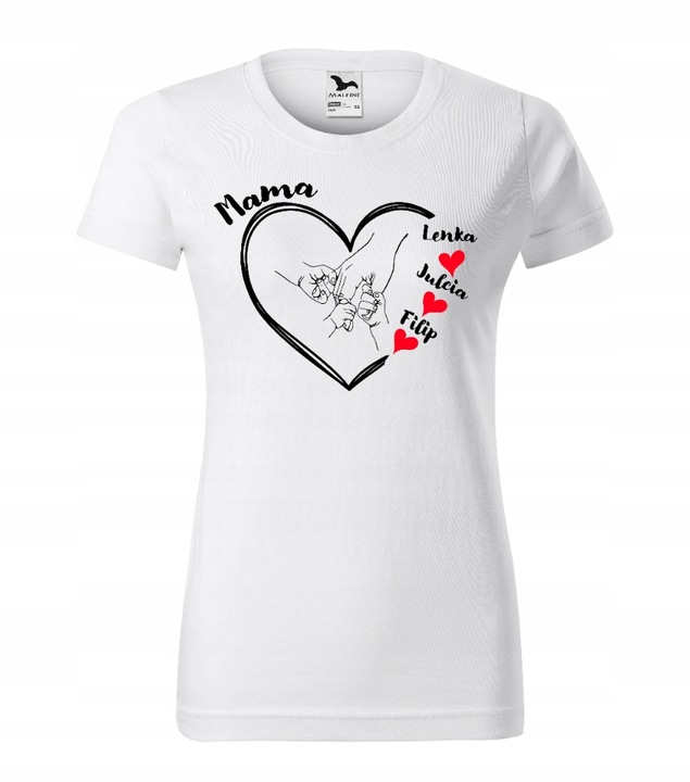 KOSZULKA DZIEŃ MAMY PREZENT DZIEŃ MATKI PERSONALIZOWANY Z IMIONAMI DZIECI M