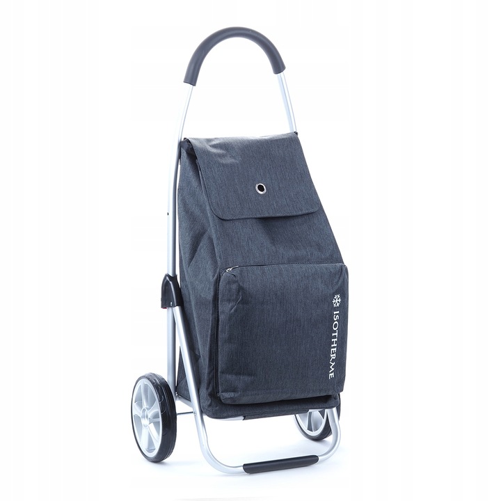 Torba wózek na zakupy na dużych kółkach z termokieszenią 50l