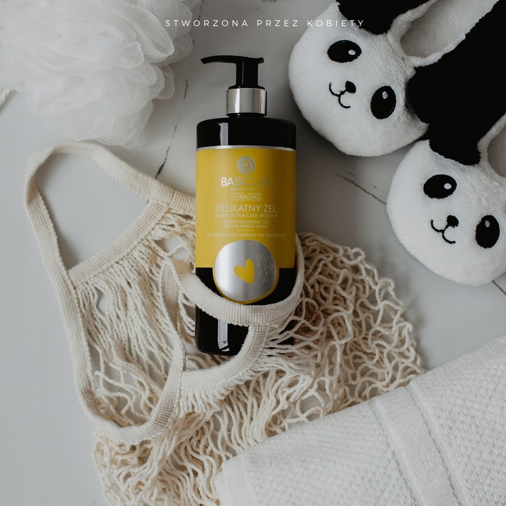 BasicLab Żel pod prysznic do mycia ciała głowy i włosów dla całej