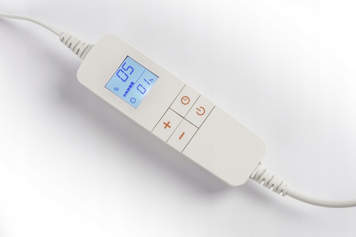 DUŻY 180x160 Koc Elektryczny Pluszowy Mata grzewcza Pilot LCD Timer