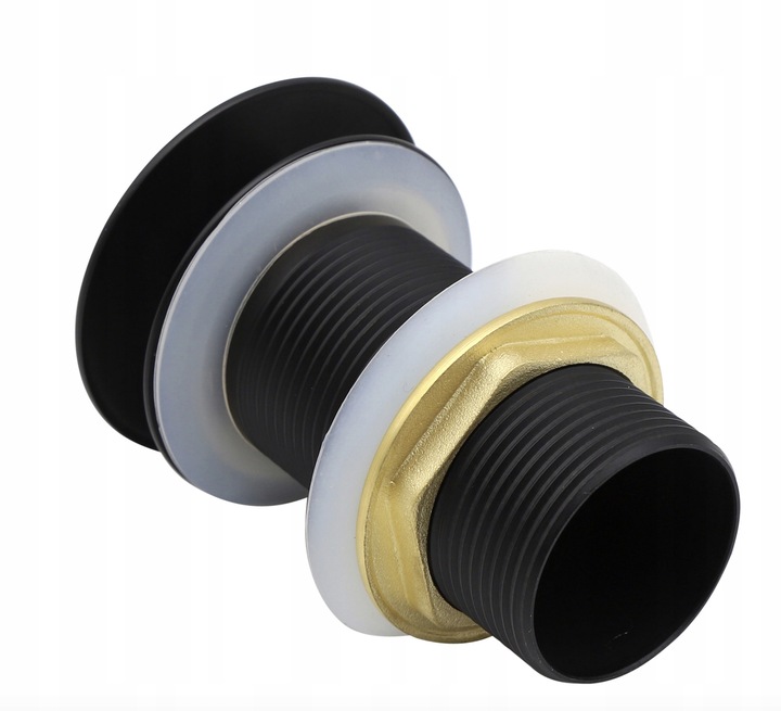 KOREK UMYWALKOWY KLIK-KLAK AUTOMAT BEZ PRZELEWU MOSIĘŻNY CZARNY SATYNOWY