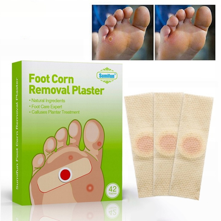 Plastry Usuwające Kurzajki na odciski Odcisków Stóp Plastry 42 Szt