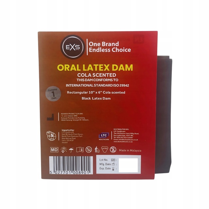 Cienka Chusteczka EXS Koferdamy 4 Smaki Lateksowa Do Seksu Oralnego Owocowe