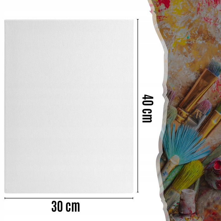 PŁÓTNO MALARSKIE DO MALOWANIA PODOBRAZIE BAWEŁNIANE 10szt 30x40 cm zestaw