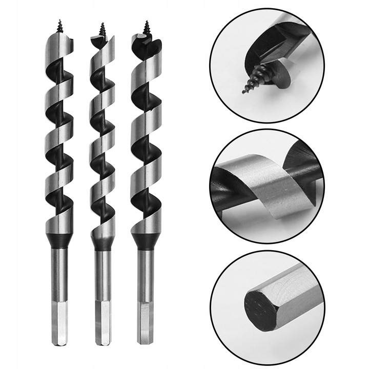 Wiertła do drewna 230MM zestaw wierteł 6-25 mm +box POLSKA MARKA na