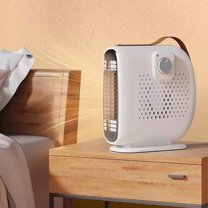 MOCNY GRZEJNIK ELEKTRYCZNY OGRZEWACZ MINI FARELKA HEATER Z DMUCHAWĄ