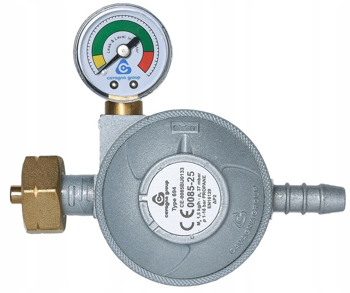 WĄŻ GAZU 2m+ REDUKTOR GAZOWY BUTLI 11kg MANOMETR + komplet uszczelek