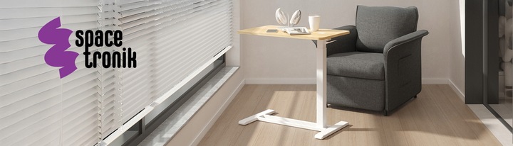 Małe Biurko na kółkach 66-106 cm Udźwig 7 kg Stolik pod laptopa obok łóżka