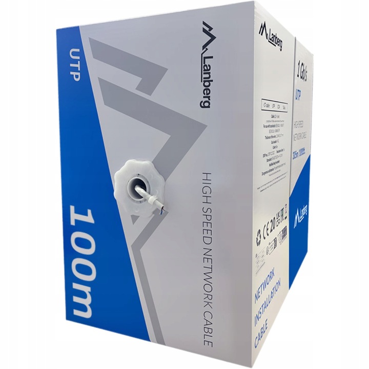 KABEL PRZEWÓD SIECIOWY LAN SKRĘTKA RJ45 UTP KAT.6 CAT.6 100M SZYBKI LANBERG