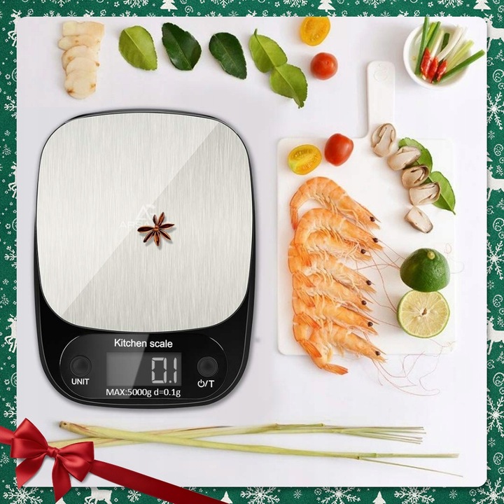 WAGA KUCHENNA ELEKTRONICZNA 5000g 0,1g WYŚWIETLACZ LCD PRECYZYJNA