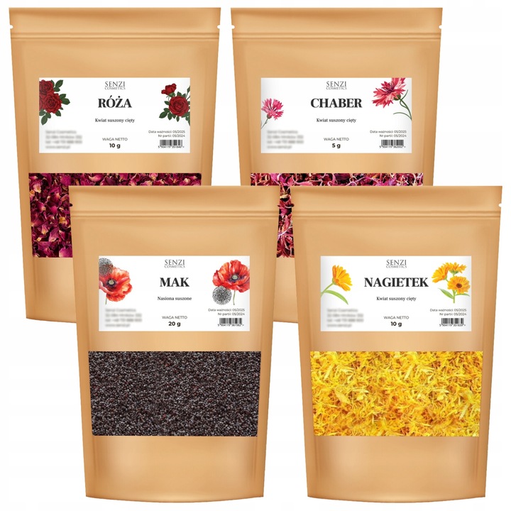 Zestaw Suszy Do Mydła Ozdoby Świec Kwiaty Suszone Płatki Chaber Róża