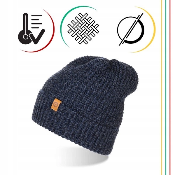 Męska czapka zimowa Brødrene cz14 granatowa 9932