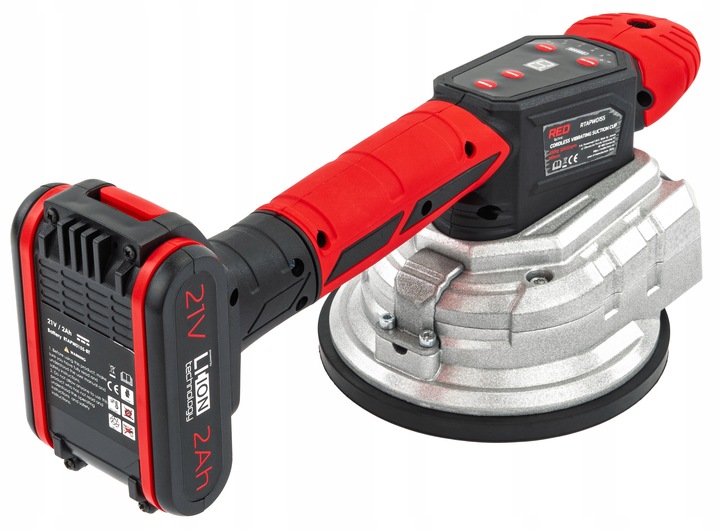 PRZYSSAWKA WIBRACYJNA DO PŁYTEK 100KG WIBRATOR DO POZIOMOWANIA 2x2AH