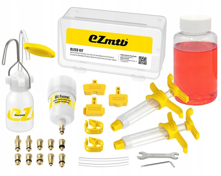 Zestaw do odpowietrzania hamulców EZmtb bleed kit 2022 STD Box + olej 100ml