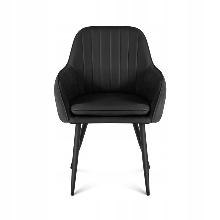 Krzesło welurowe tapicerowane MARK ADLER czarne do jadalni salonu loft