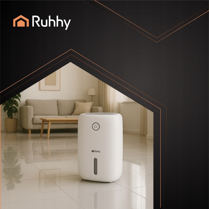 Osuszacz Powietrza RUHHY Cichy Pochłaniacz Wilgoci 60h 0,8l Wydajny