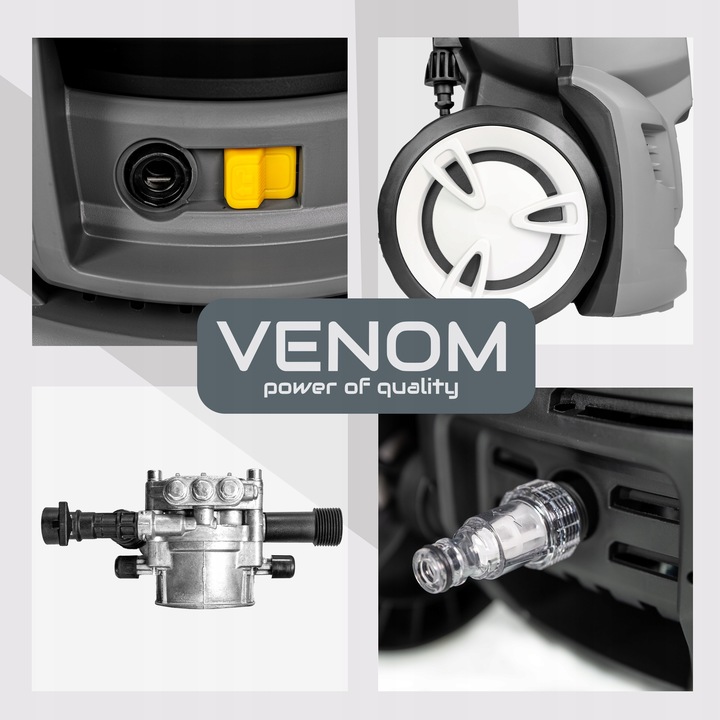 MYJKA CIŚNIENIOWA 2000W 230BAR ALUMINIOWA POMPA SZCZOTKA T-RACER WĄŻ