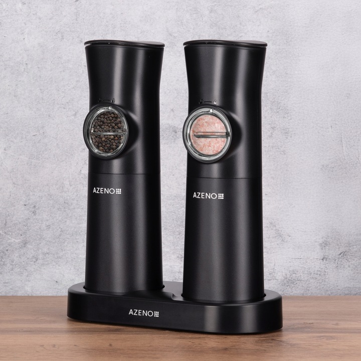 ELEKTRYCZNY MŁYNEK DO SOLI I PIEPRZU GRAWITACYJNY AKUMULATOROWY USB-C 2SZT