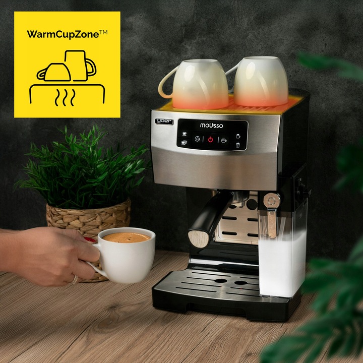 Ekspres do kawy Ciśnieniowy Automatyczny Yoer INOX 20bar + Spieniacz