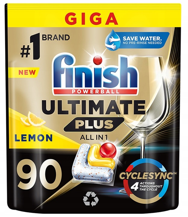 Finish ULTIMATE PLUS Lemon Kapsułki do zmywarki 90