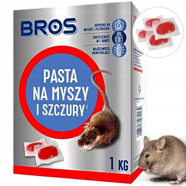 Trutka Bros Pasta Na Myszy I Szczury 1kg Skuteczna Przynęta Gryzonie