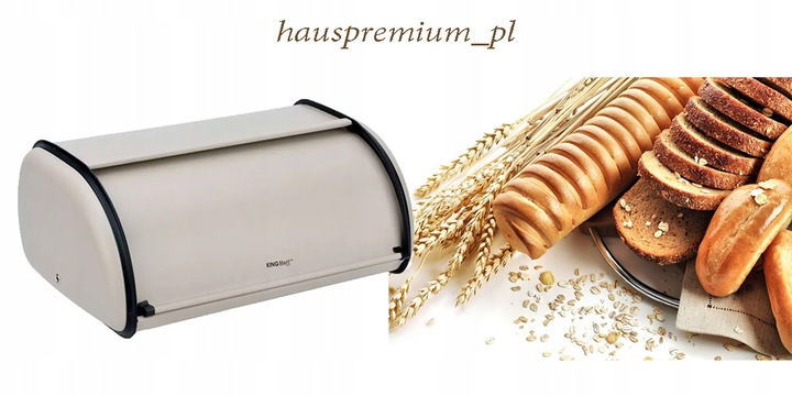 CHLEBAK POJEMNIK NA PIECZYWO CHLEB BUŁKI STALOWY KINGHOFF KH-1754 BEŻ