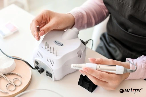 FREZARKA DO PAZNOKCI MANICURE PEDICURE PROFESJONALNA 65W ZESTAW FREZÓW