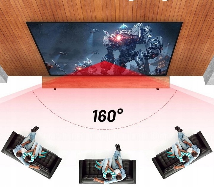 Duży EKRAN PROJEKCYJNY mata przenośna zwijana 100” 221x124 16:9 HDREADY 4K