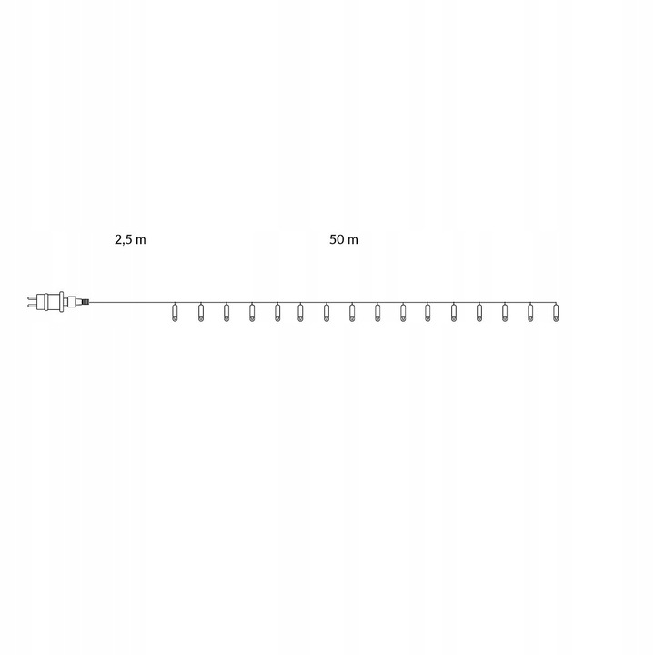 LAMPKI CHOINKOWE 1000 LED ZEWNĘTRZNE BIAŁE ZIMNE 50M FUNKCJE PROGRAMATOR