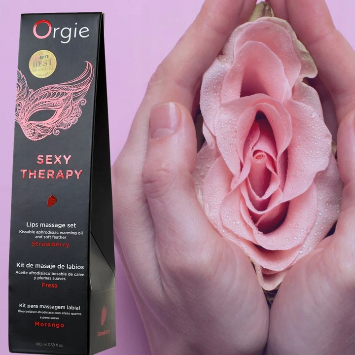 Olejek do masażu erotycznego ciała JADALNY truskawkowy ROZGRZEWAJĄCY 100 ml