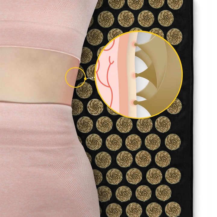 MATA DO AKUPRESURY ECO Z KOLCAMI ZDROWOTNA RELAKS MASAŻ PODUSZKA TORBA