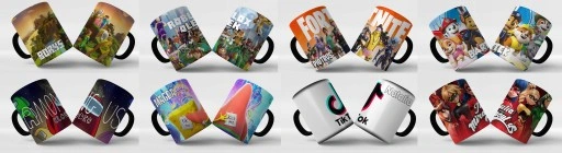 ZESTAW KUBEK + PODKŁADKA - FORTNITE GRA + IMIĘ