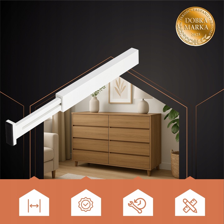 Organizer do Szuflady Seprator Szuflad Przegroda Regulowana Bambusowy