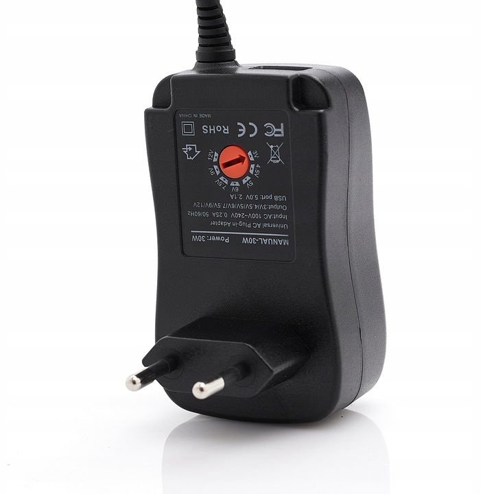 ZASILACZ UNIWERSALNY REGULOWANE NAPIĘCIE WYJŚCIOWE WYMIENNE KOŃCÓWKI