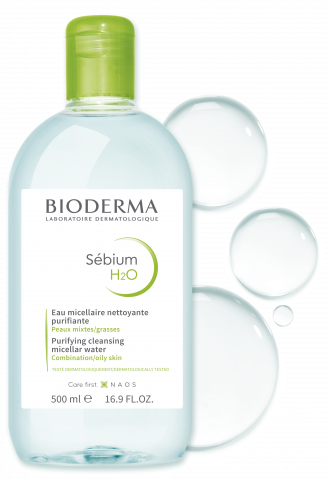 x2 Bioderma Sebium H2O płyn micelarny do skóry tłustej i mieszanej 500ml