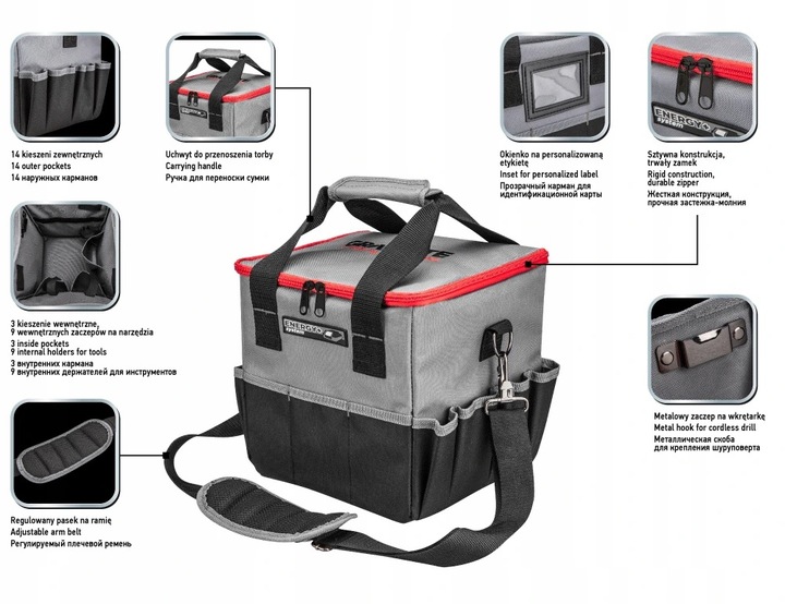 GRAPHITE Młotowiertarka + torba + akumulator + ład