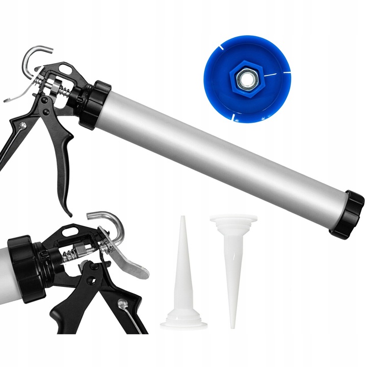 PISTOLET WYCISKACZ do mas silikonu tubowy do masy uszczelniaczy 600ml