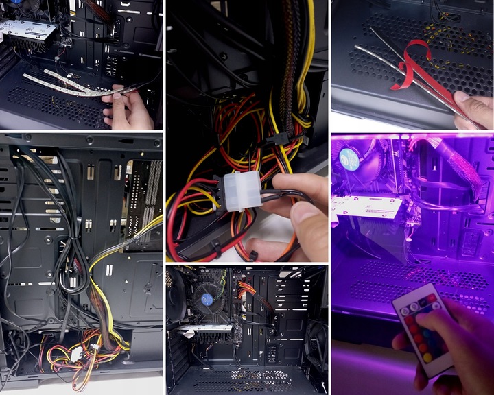 Listwy LED komputera PC tuning PILOT 2x30cm RGB