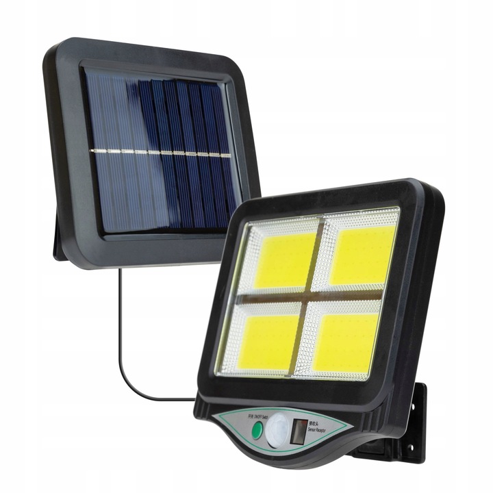 LAMPA SOLARNA Z CZUJNIKIEM RUCHU ZMIERZCHU COB LED