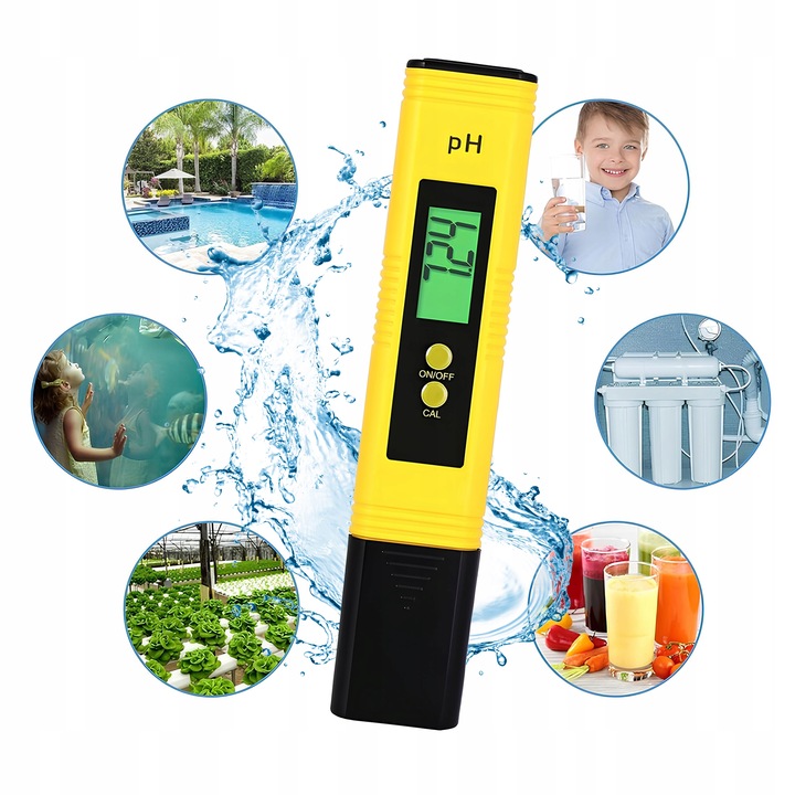MIERNIK PH TESTER TWARDOŚCI WODY JAKOŚCI TDS EC FUNKCJA ATC TEMPERATURY