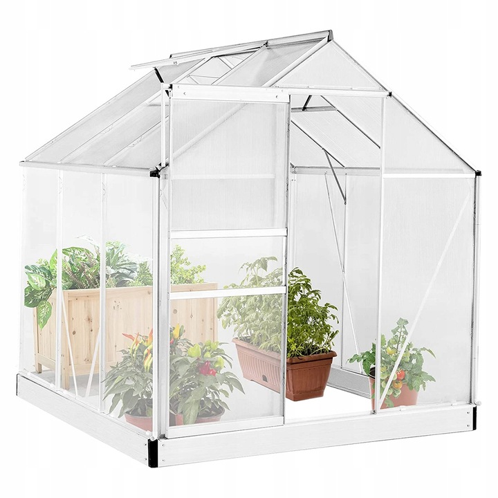 SZKLARNIA OGRODOWA POLIWĘGLAN DOMEK 1,9x1,95m 3,61m2 OCHRONA UV