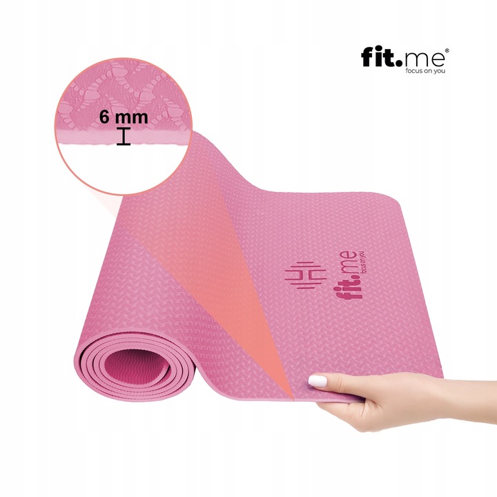 MATA DO ĆWICZEŃ JOGI PILATESU GIMNASTYCZNA TPE ANTYPOŚLIZGOWA Z UCHWYTEM