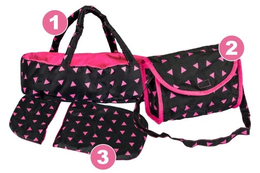 WÓZEK DLA LALEK GŁĘBOKI SPACERÓWKA GONDOLA 3w1 KINDERPLAY TORBA POŚCIEL