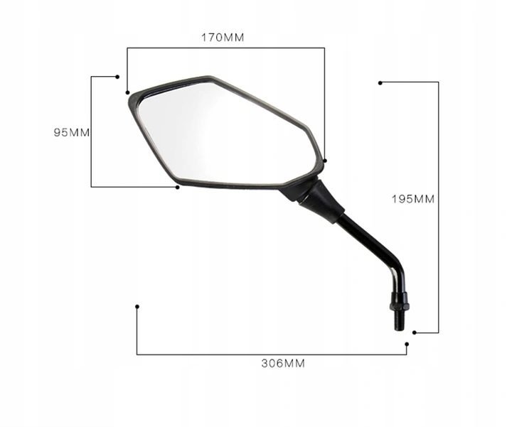 LUSTERKA MOTOCYKLOWE M10 KAWASAKI PANORAMICZNE