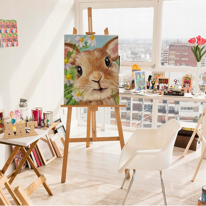 Obraz do MALOWANIA PO NUMERACH Na Ramie Królik Zestaw Po Numerach ARTNAPI