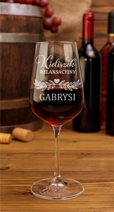 KIELISZEK do wina z grawerem na DZIEŃ KOBIET URODZINY kieliszek XXL